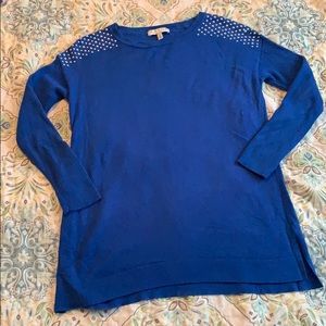 Studded shoulder sweater